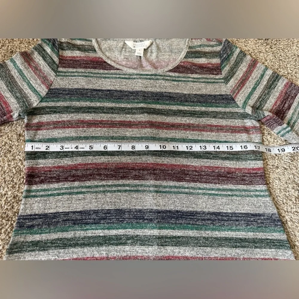 Market and Spruce Striped Bell sleeve dress Sz M - Picture 7 of 7